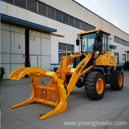 Wheel Loader With Log Clamp